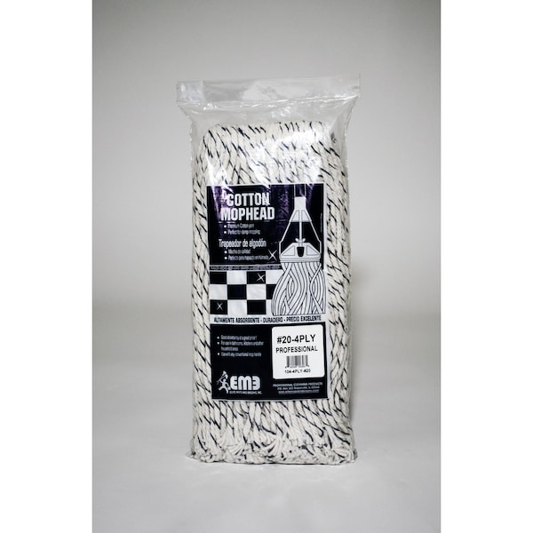 Elite Mops & Brooms Elite Mops and Brooms No 20 Cut End Cotton Mop Refill 1 pk 104-4PLY-#20 - main